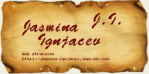 Jasmina Ignjačev vizit kartica